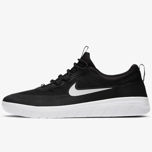 Nike SB Nyjah Free 2 Low Mens Skateboard Shoes Black White BV2078-001 NEW Multi - Picture 4 of 7